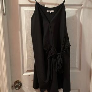 Black mini tie dress